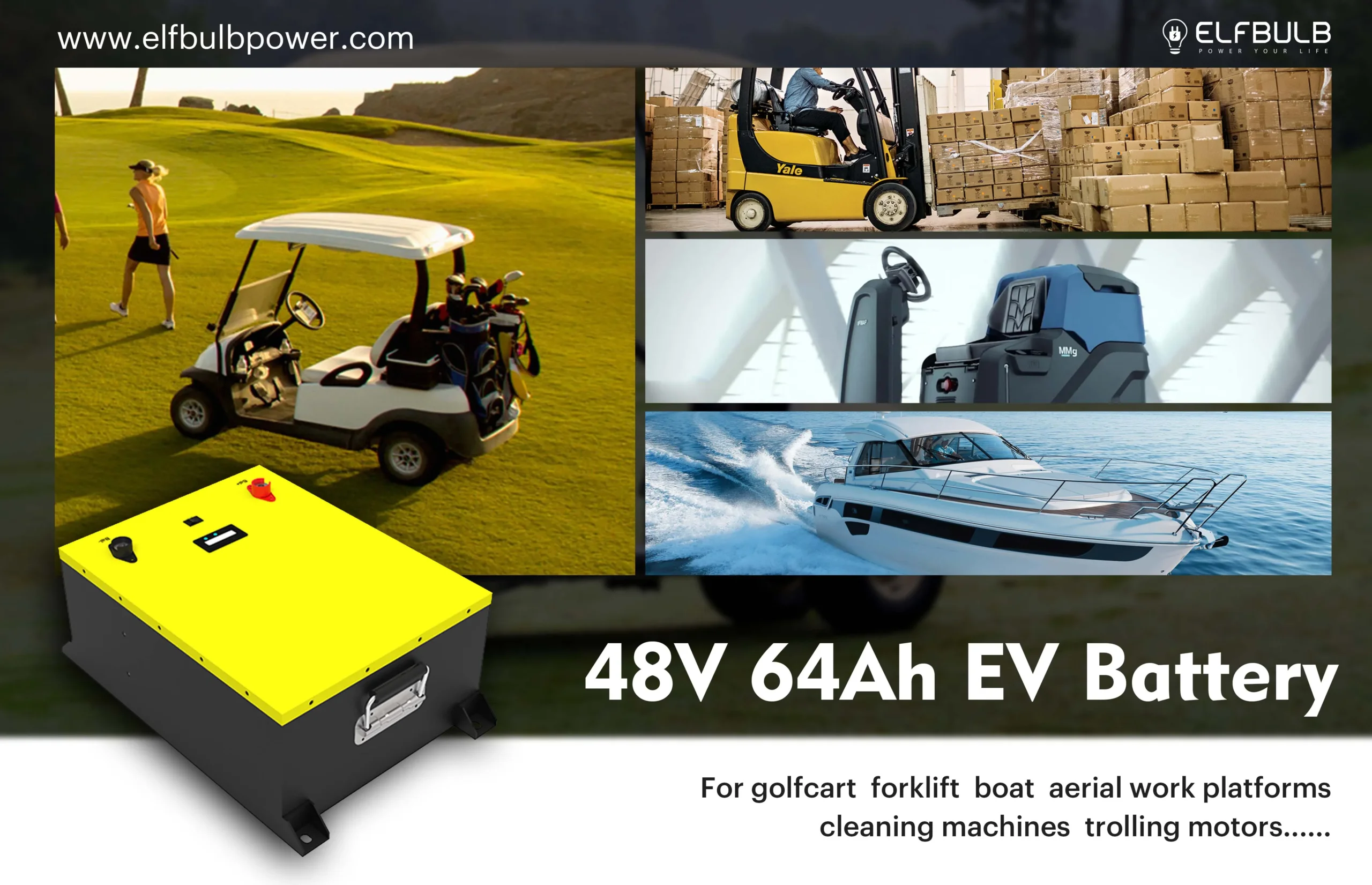 48V battery for golf cart